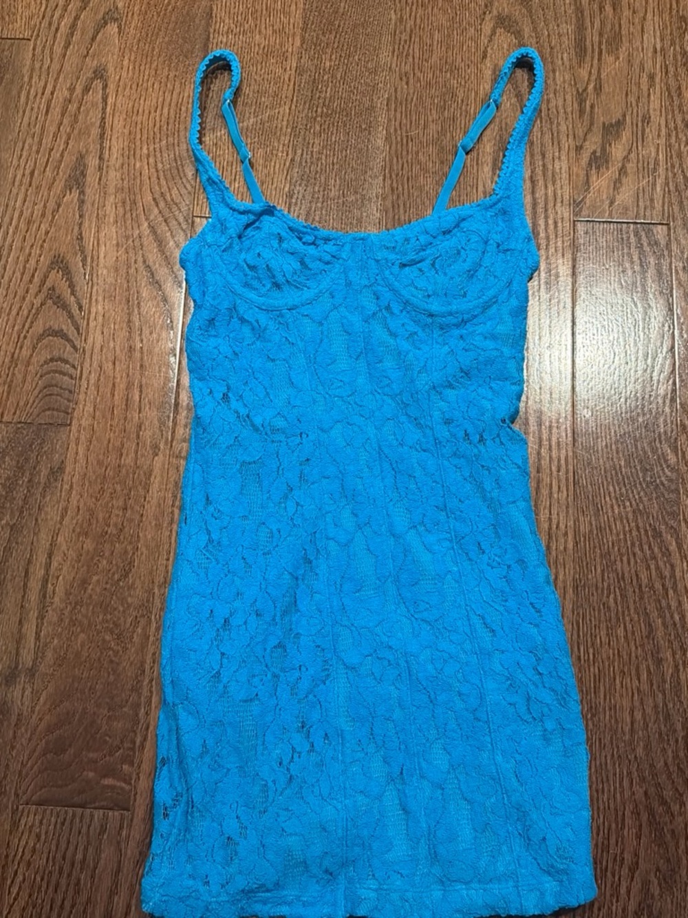 Urban Outfitters Turquoise Lace Cami Dress